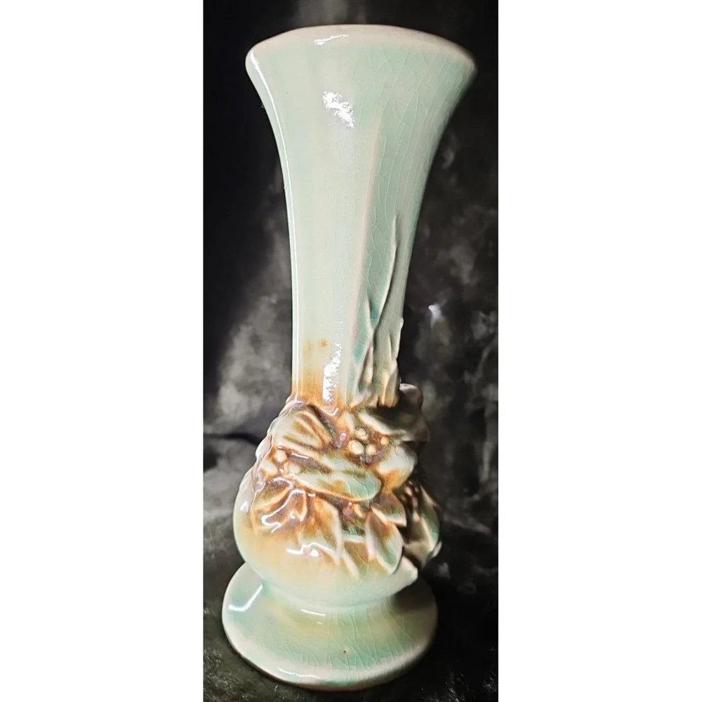 Pair Vintage‎ McCoy Pottery rustic birds in nest - 8